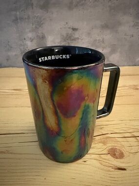 Starbucks Iridescent Rainbow Ceramic Mug - Blue, Green, Purple